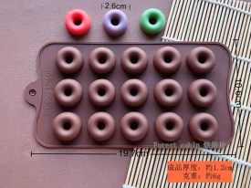 Molde silicona 15 mini donas bombones